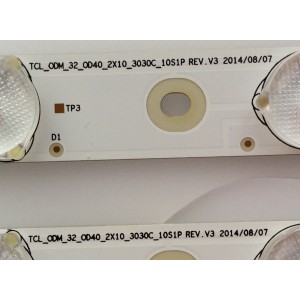 KIT DE LED PARA TV /  LVF320BEDXE1 / LVF320BEDX E1 V1 / TCL_ODN_32_OD40_2X10_3030C_100S1P REV.V3 / 4C-LB320T-YHN / QG7XNX 